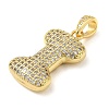 Brass Micro Pave Cubic Zirconia Pendants KK-E061-03G-09-2