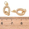 304 Stainless Steel with Crystal Rhinestone Charms RB-CBA5270-11G-Q-3