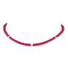4MM Glass Seed Beaded Necklaces for Women NJEW-JN06543-3