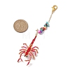 Scorpion Glass Seed Beads Pendant Decoration HJEW-MZ00121-02-3