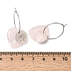 Natural Rose Quartz & 304 Stainless Steel Hoop Earrings for Women EJEW-G475-05P-08-5