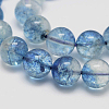 Dyed Round Natural Crackle Quartz Beads Strands G-K084-8mm-03A-1