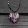 Natural Amethyst Pendant Necklaces XA8803-10-1