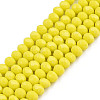 Opaque Solid Color Glass Beads Strands EGLA-A034-P8mm-D26-1