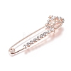 Alloy Rhinestone Safety Brooch JEWB-WH0009-53A-1