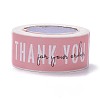 Pink Rectangle Paper Thank You Stickers DIY-C042-07B-2