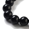Chakra Round Natural Obsidian Beaded Stretch Bracelets BJEW-K251-05A-3