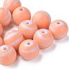 Opaque Striped Acrylic Beads MACR-S373-27B-08-3