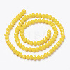 Opaque Solid Color Glass Beads Strands X-EGLA-A034-P6mm-D04-2