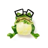Frog with Glasses Enamel Pin with Rhinestone JEWB-D011-01KCG-1