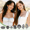 28Pcs 7 Styles Tibetan Style Alloy Stud Earring Findings TIBE-PH0002-61-5