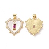 Brass Micro Pave Cubic Zirconia Pendants ZIRC-F134-22G-03-1