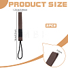 Leather Car Rope Keychain Loop HJEW-WH0039-50-2