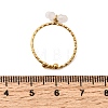Adjustable 304 Stainless Steel Natural Other Jade Cuff Open Rings RJEW-P187-01G-05-5