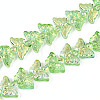 Transparency Electroplate Glass Beads Strands GLAA-T023-39A-07-1