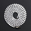 Hip-hop Street Style Titanium Steel Rhinestone Cup Chains Necklace for Men and Women FN4235-7-1