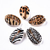Printed Natural Cowrie Shell Beads X-SHEL-S266-18-3