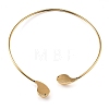 304 Stainless Steel Teardrop Open Cuff Choker Necklaces for Women NJEW-R003-01G-01-3