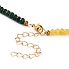 Dyed Natural Malaysia Jade Beaded Necklaces NJEW-JN03236-3