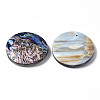 Natural Abalone Shell/Paua Shell Pendants SSHEL-N034-86-3