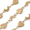 Hammered 304 Stainless Steel Triangle & Moon Link Chains SA-CBA21A8-01G-03-1