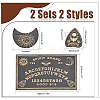 2 Sets 2 Styles Carved Wooden Divination Board Kit AJEW-CA0003-75-2