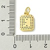 Rack Plating Brass Micro Pave Clear Cubic Zirconia Charms KK-G501-01K-G-3