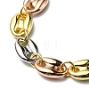 Rack Plating Brass Coffee Bean Chain Bracelet for Women RJEW-D078-08-3