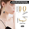 14Pcs Brass Micro Pave Clear Cubic Zirconia Hoop Earring Findings ZIRC-BBC0001-83-2