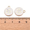 Rack Plating Alloy Enamel Pendants ENAM-N070-01F-03G-01-3