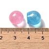 Transparent Resin Sphere Decoden Cabochons with Glitter Powder RESI-E053-08A-3
