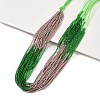 Transparent Gradient Color Glass Beads Strands GLAA-H021-01A-44-1