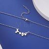 Non-Tarnish 304 Stainless Steel Pendant Necklaces NJEW-H010-01P-6