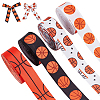 4 Rolls 4 Colors Sport Ball Print Grosgrain Ribbon OCOR-PH0004-07B-7