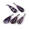 Natural Amethyst Pendants G-N360-08P-04-1