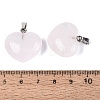 Natural Rose Quartz Pendants G-N362-05P-15-3