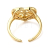 Brass Micro Pave Cubic Zirconia Open Cuff Ring RJEW-Q805-04G-3