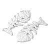 Textured 304 Stainless Steel Big Pendants STAS-Z177-04P-2