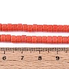 Opaque Solid Color Glass Beads Strands GLAA-N026-2x4mm-05-4