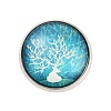 Round with Deer Glass Brooches JEWB-A022-01E-1