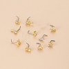 316L Surgical Stainless Steel Micro Pave Clear Cubic Zirconia L-Shaped Nose Rings WGD2F1E-15-2