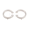 Brass Micro Pave Clear Cubic Zirconia Ear Cuff Findings KK-Z158-06P-1