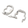 Oval Brass Micro Pave Clear Cubic Zirconia Twister Clasps KK-B170-18P-2