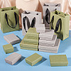 2Pcs Square Paper Jewelry Display Cases CON-TA0001-39F-02-9