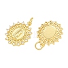 Brass Micro Pave Clear Cubic Zirconia Pendants CU-CBAB3AD-03G-03-2