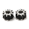 Rack Plating Platinum Brass Micro Pave Cubic Zirconia Beads KK-Q795-02C-P-1