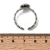 Flower 304 Stainless Steel Cuff Ring Components STAS-P454-05A-P-3