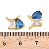 Brass Pave Cubic Zirconia Charms CU-CBA6A75-03G-07-3