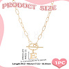 304 Stainless Steel Letter Pendant Necklaces NJEW-LP0001-52E-G-2