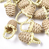 Handmade Reed Cane/Rattan Woven Pendants X-WOVE-T006-091A-1